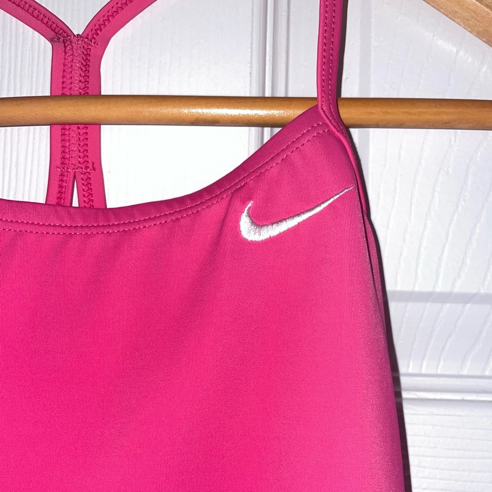 Womens Nike pink one piece swimsuit bathing suit bodysuit